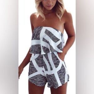 Women Sexy Off Shoulder Playsuit